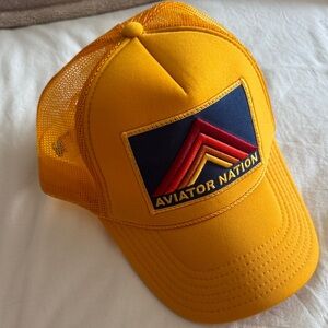 Aviator Nation Gold Mesh Cap with Colorful Patch